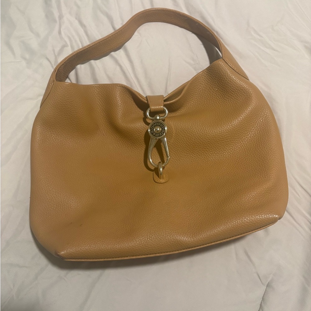 Dooney & Bourke Pebbled Leather Hobo in Tan
